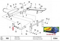 Łącznik wydechowy Fortschritt 512 514  14.155-1 - HEMAS.PL CZĘŚCI FORTSCHRITT PANKÓW
